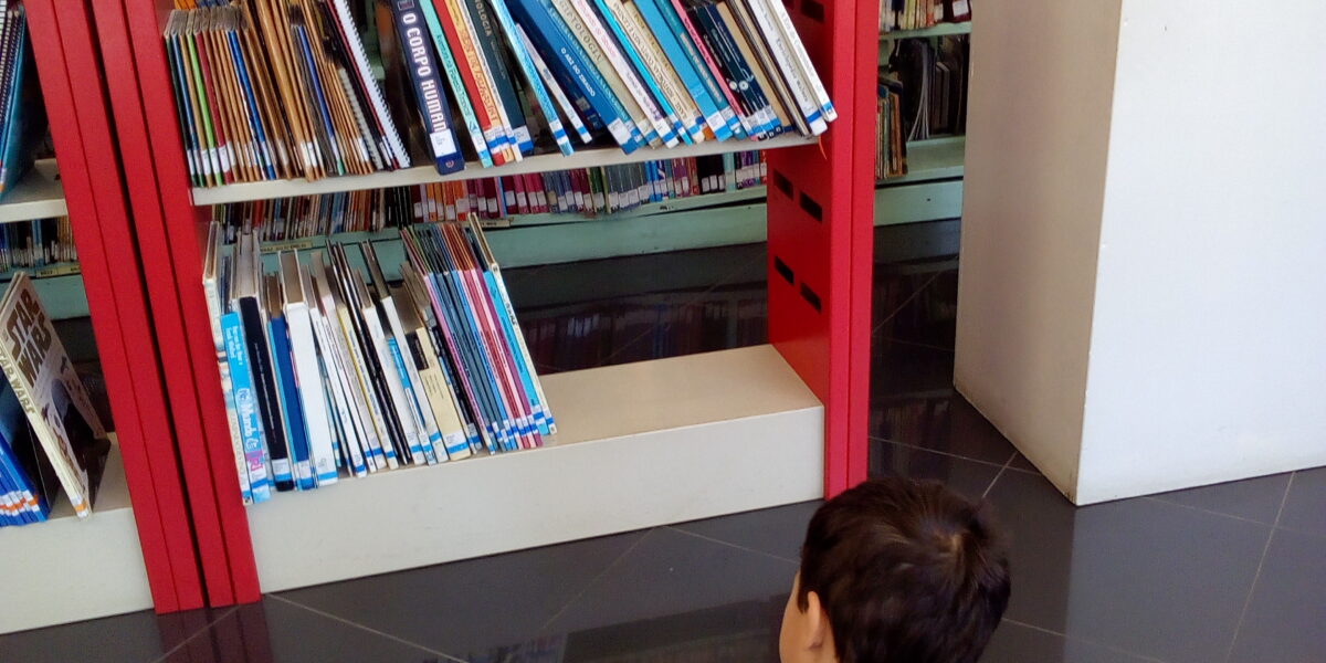 exibir uma criança lendo